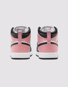 Kids Jordan Air Jordan 1 Mid PS Black White Pink Sneaker Shoe Trainer