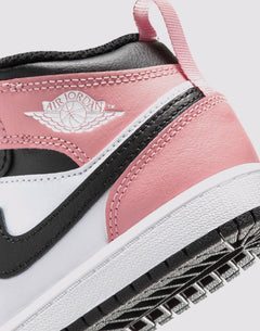 Kids Jordan Air Jordan 1 Mid PS Black White Pink Sneaker Shoe Trainer