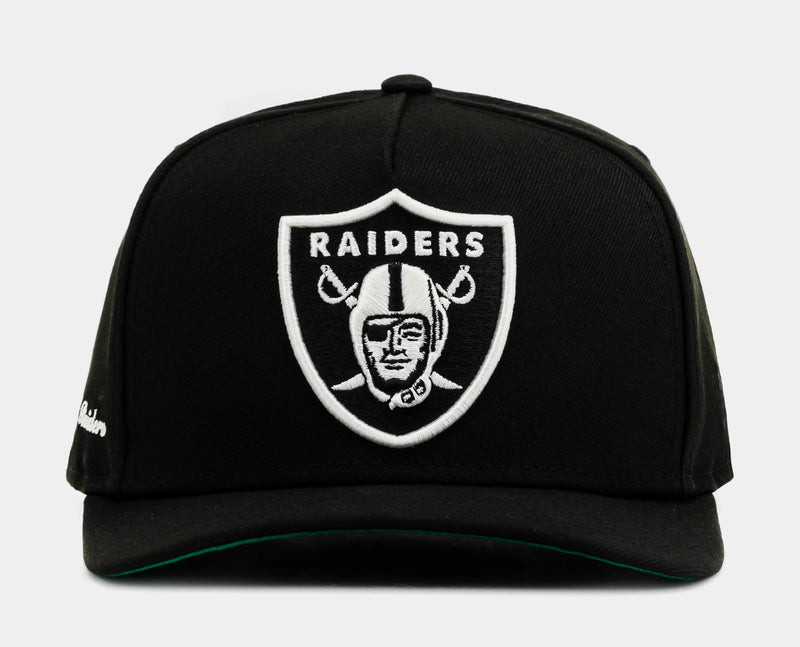 Las Vegas Raiders Chrome 950AF Snapback Mens Hat (Black/White)