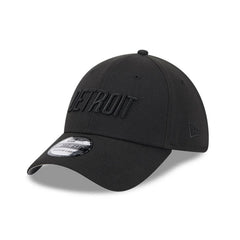 New Era 39Thirty Detroit Tigers Script Stretch Fitted Hat - Black, Black