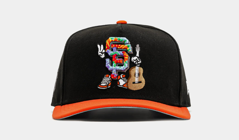 San Francisco Giants Cartoon 950AF Snapback Mens Hat (Black/Orange)