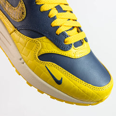 WMNS Nike Air Max 1 PRM Midnight Navy Varsity Maize Bright Yellow White Sneaker Shoe Trainer