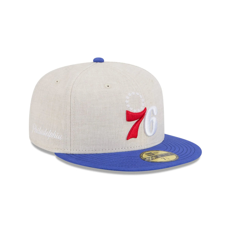 Philadelphia 76Ers Linen 59FIFTY Fitted Hat