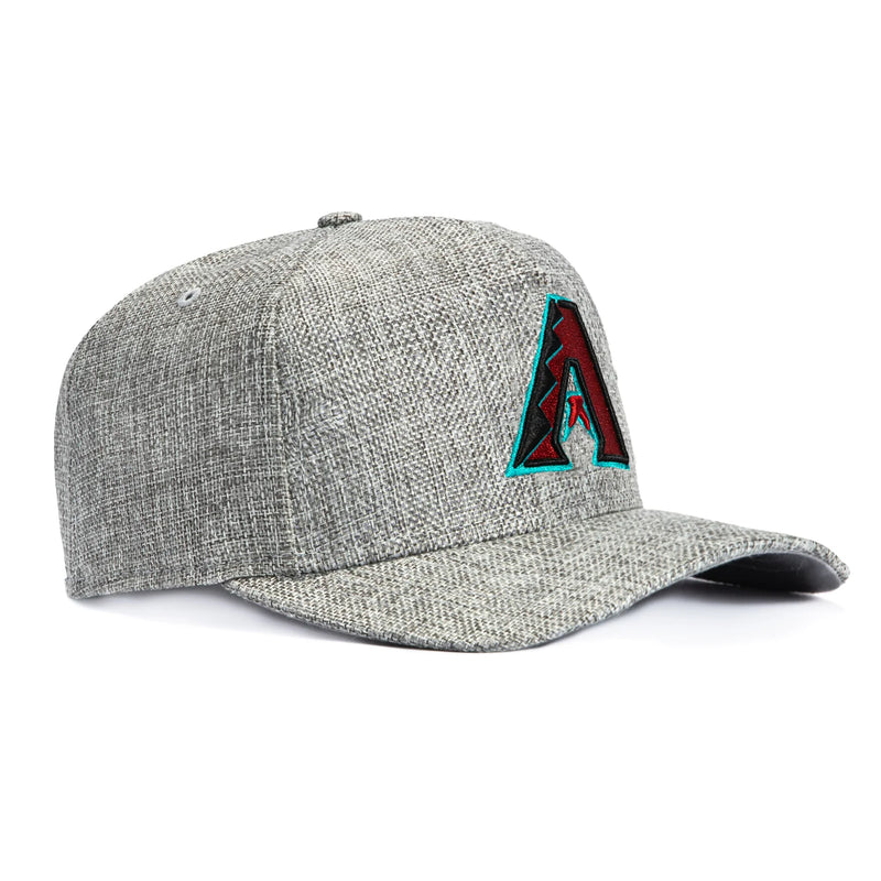 New Era 9Forty M-Crown Cotton Weave Arizona Diamondbacks Snapback Hat - Grey