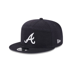 Atlanta Braves Cotton Canvas Split Panel 9FIFTY Trucker Hat