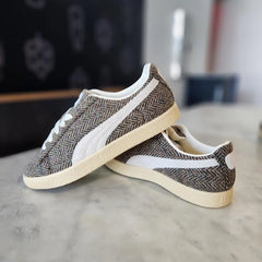 PUMA CLYDE HARRIS TWEED CHAMOMILE SUGARED ALMOND