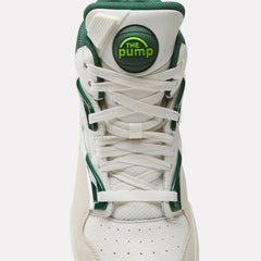 Reebok Pump Omni Zone II Retro Basketball Shoes - Chalk / Dark Green / Paper White
