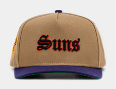 Phoenix Suns Khaki 950AF Snapback Mens Hat (Khaki/Purple)
