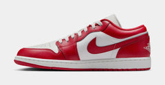 Air Jordan 1 Low Mens Lifestyle Shoes (Summit White/Summit White/Varsity Red)