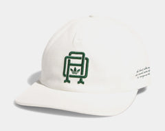 Collegiate Crest 5 Panel Baseball Mens Hat (Off White/Green)