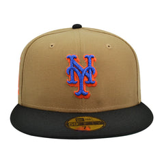 New York Mets 40Th Anniversary SHEA STADIUM Exclusive New Era 59Fifty Fitted Hat - Khaki/Black