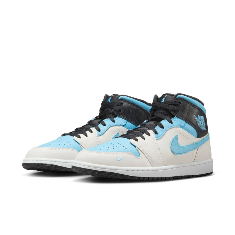 Air Jordan 1 Mid SE (Summit White/Blue Chill/Black)