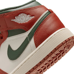 Air Jordan 1 Mid GS (Sail/Midnight Green)