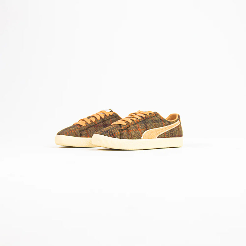Puma Clyde Harris Tweed Chamomile Caramel Latte Beige Brown White 398512 02 Sneaker Shoe Trainer