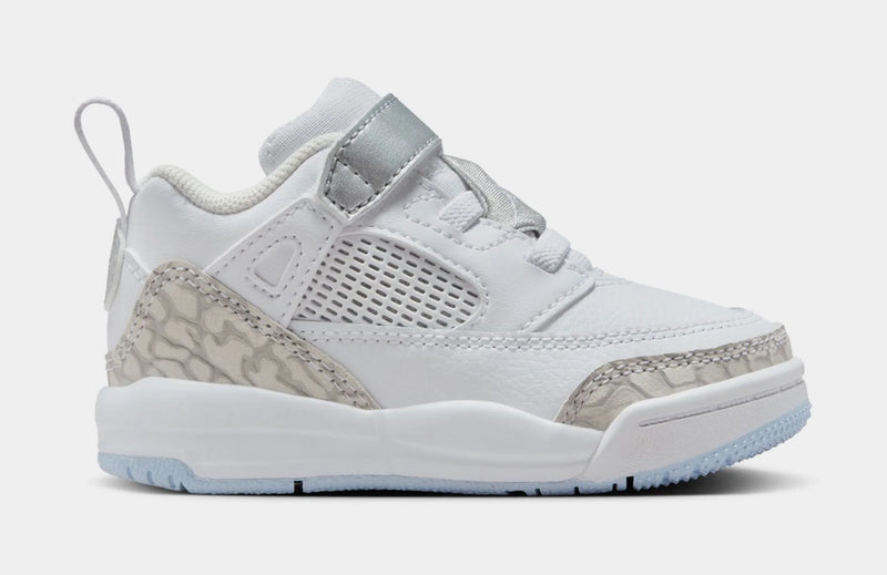 Spizike Low Infant Toddler Lifestyle Shoes (White/Neutral Grey/Metallic Silver)