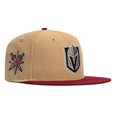 New Era 59Fifty Vegas Golden Knights Logo Patch Hat - Tan, Cardinal