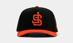 Shoe Palace Exclusive San Francisco Giants Upside down Curve 950AF Snapback Mens Hat (Black/Orange)