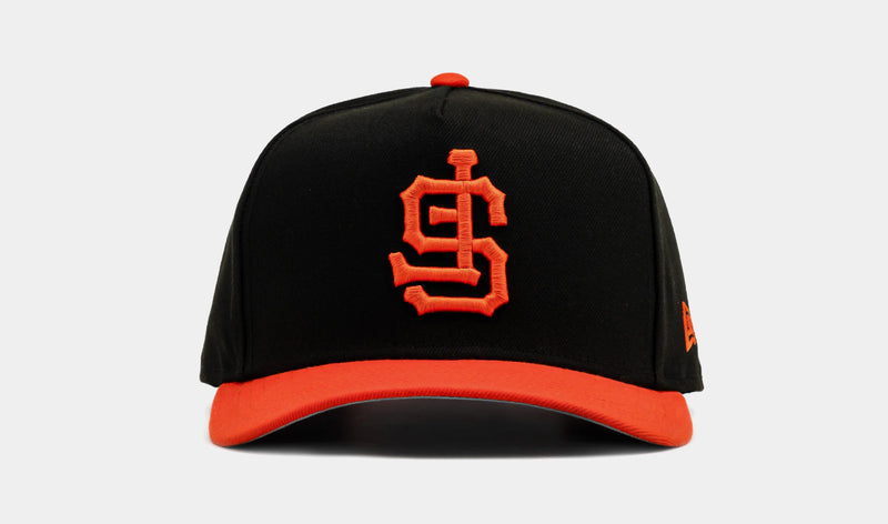 Shoe Palace Exclusive San Francisco Giants Upside down Curve 950AF Snapback Mens Hat (Black/Orange)