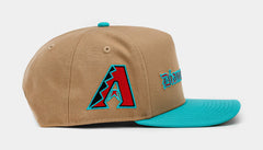 Arizona Diamondbacks Khaki 950AF Snapback Mens Hat (Khaki/Blue)