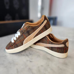 PUMA CLYDE HARRIS TWEED CHAMOMILE CARAMEL LATTE