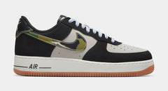 Air Force 1 Low Camo Swoosh Mens Lifestyle Shoes (White/Gum Medium Brown/Summit White/Black)