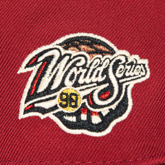 New Era 59Fifty New York Yankees 1998 World Series Patch Script Hat - Brick, Brown