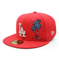 Los Angeles Dodgers 50Th Anniversary Exclusive New Era 59Fifty Fitted Hat – Infrared/Icy Blue