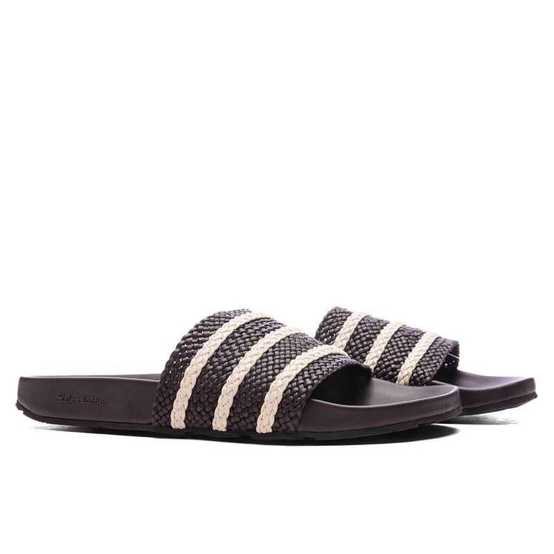 Adidas Originals X Wales Bonner Adilette - Dark Brown/Wonder White/Night Brown