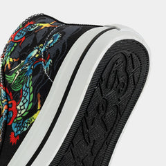 Dragon Tattoo High Top Preschool Lifestyle Shoes (Black/White)