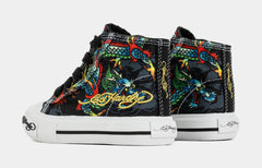 Dragon Tattoo High Top Infant Toddler Lifesyle Shoes (Black/White)