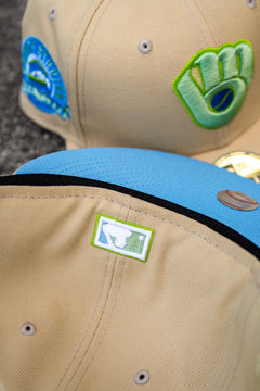 New Era Milwaukee Brewers County Stadium Sky UV (VEGAS GOLD)