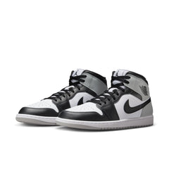 Air Jordan 1 Mid (White/Black/Lt Smoke Grey)