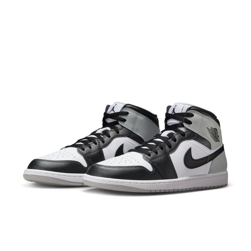 Air Jordan 1 Mid (White/Black/Lt Smoke Grey)