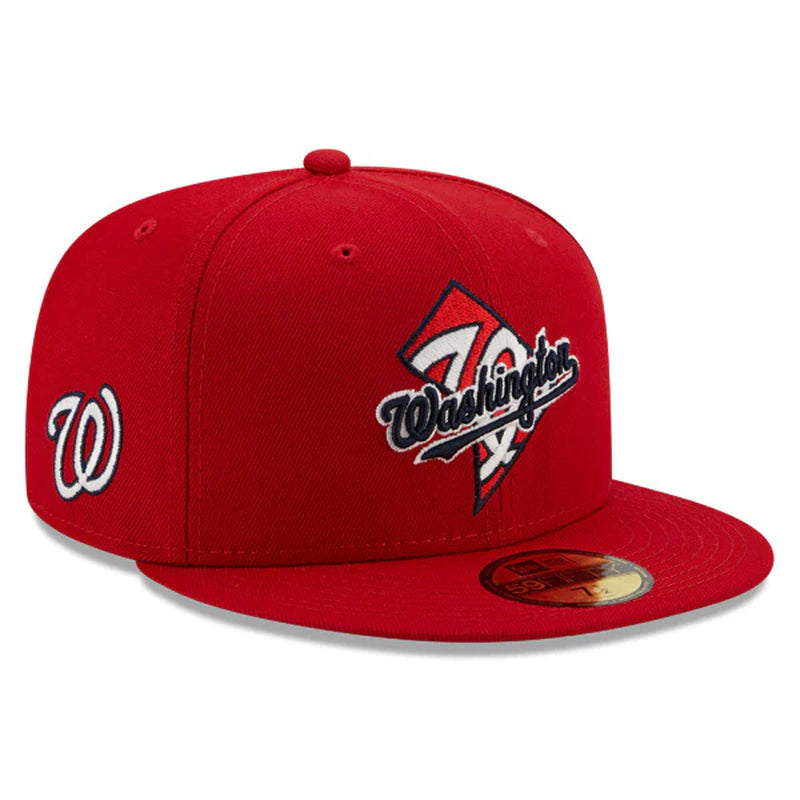 Washington Nationals New Era LOCAL Fitted 59Fifty MLB Hat - Red/Navy