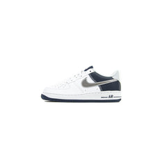 Kids Nike Air Force 1 LV8 GS White Metallic Silver Blue Black Sneaker Shoe Trainer
