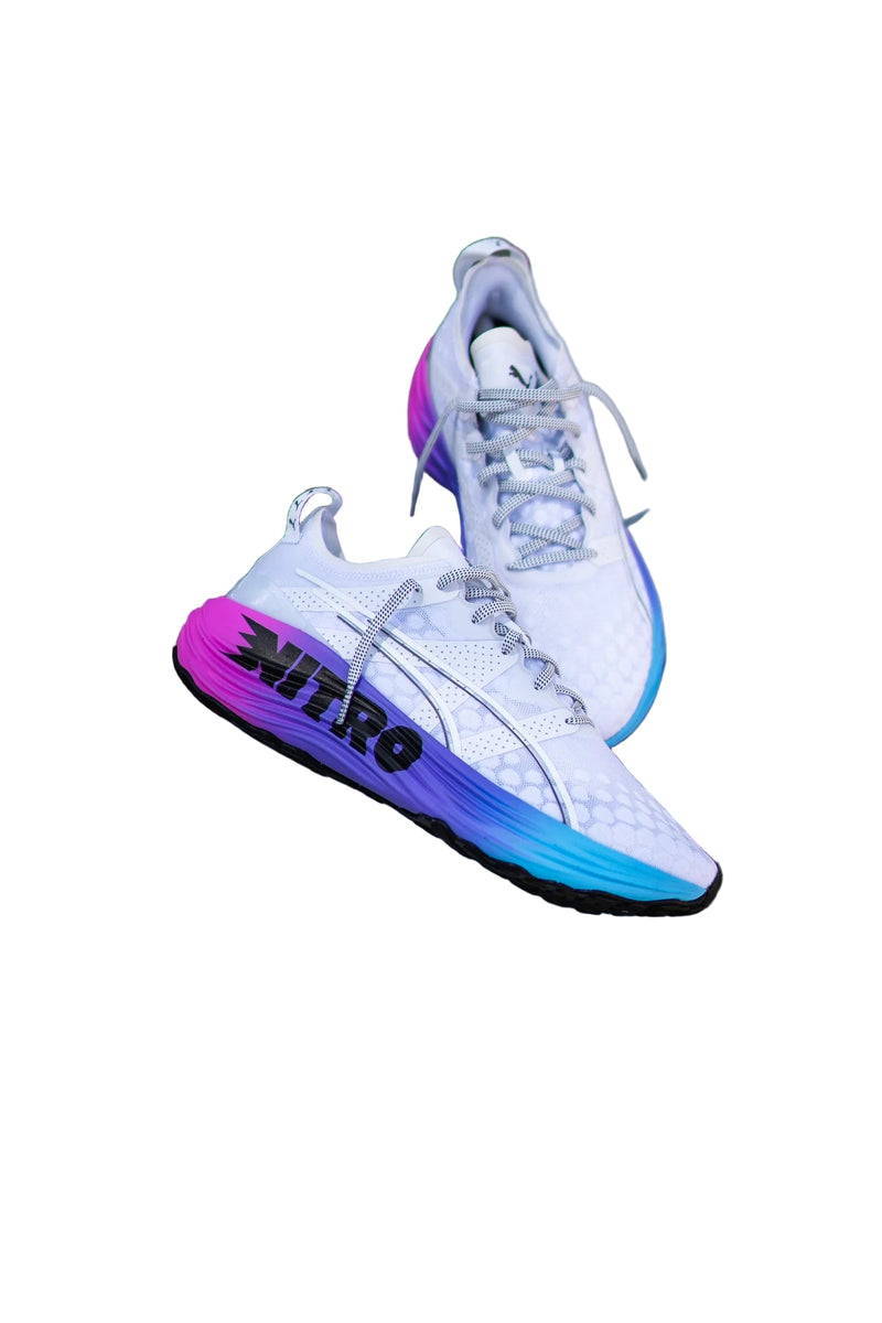 Mens Puma Foreverrun Nitro Sunset (White/Luminous Blue)