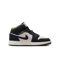 Air Jordan 1 Mid SE GS (LT Orewood Brn/Off Noir)