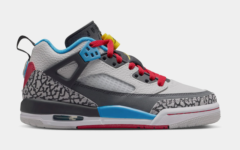 Spizike Low SE Grade School Lifestyle Shoes (Neutral Grey/Surf Blue/Dark Shadow/Varsity Maize)