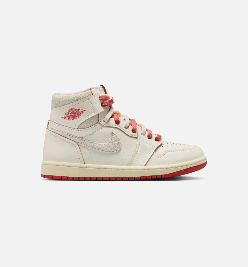 Air Jordan 1 High OG Rare Air Cinnabar Womens Lifestyle Shoe - Sail/Cinnabar/Light Bone
