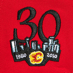 New Era 59Fifty Calgary Flames 30Th Anniversary Patch Blastie Hat - Red, Black