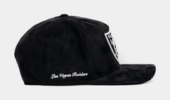 Las Vegas Raiders Black Suede 950AF Snapback Mens Hat (Black)