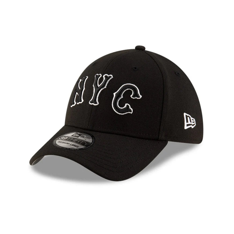 New Era 39Thirty New York Mets 2024 City Connect Stretch Fitted Hat - Black, White