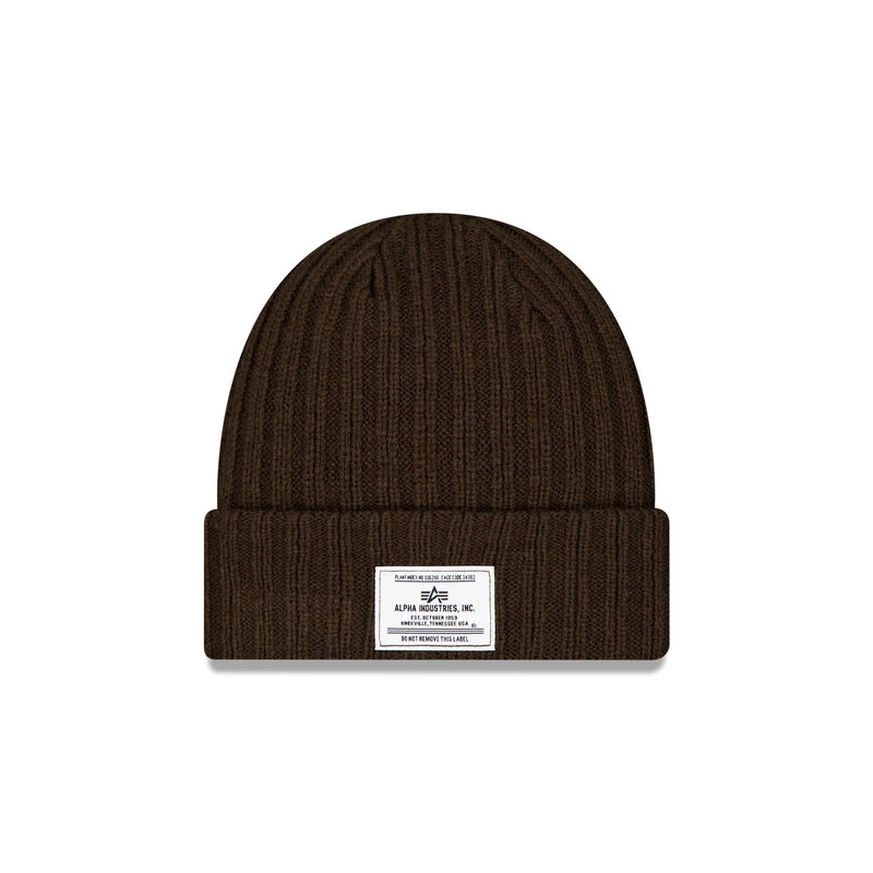 Alpha Industries X New Era Brown Cuff Knit Hat