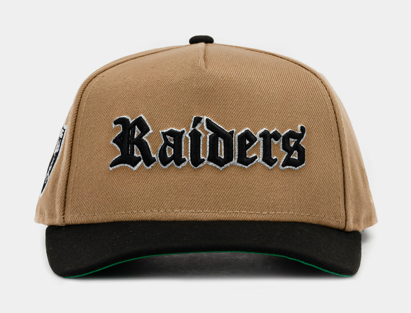 Las Vegas Raiders Khaki 950AF Snapback Mens Hat (Khaki/Black)