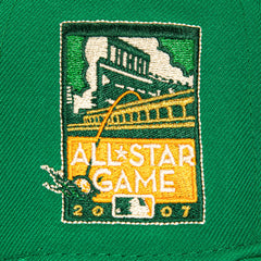 New Era 59Fifty San Francisco Giants 2007 All Star Game Patch Script Hat - Kelly Green, Metallic Gold