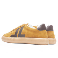 Glen Leather & Suede Low Top Sneaker - Mustard