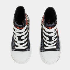 Kills Love Slowly High Top Preschool Lifestyle Shoes (Black/White)