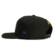 New Era 9Seventy Phoenix Suns City Edition Logo Patch the Valley Stretch-Snapback Hat - Black, Purple, Orange