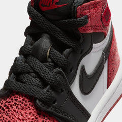 Air Jordan 1 Retro High OG Ruby Infant Toddler Lifestyle Shoes (Varsity Red/Black/White)