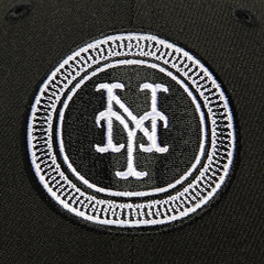 New Era 39Thirty New York Mets Stretch Fitted Hat - Black, White